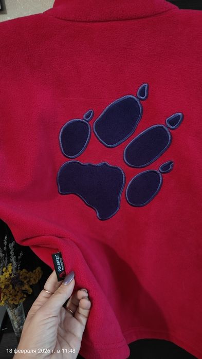 Флиска брендовая Джек Вольфскин и теплые штаны лавандовый цвет