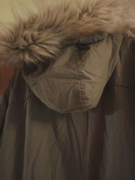Duża damska parka  h&m na futerku