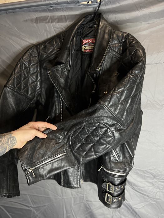 Куртка косуха кожаная байкерская SKIN оригинал винтаж размер 48