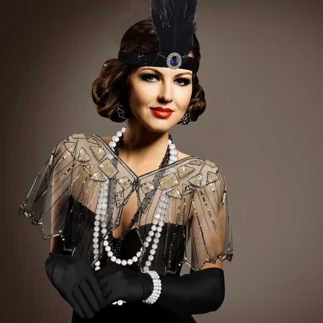 Strój Dodatki do sukienki Flapper lata 20 XXw. Gatsby