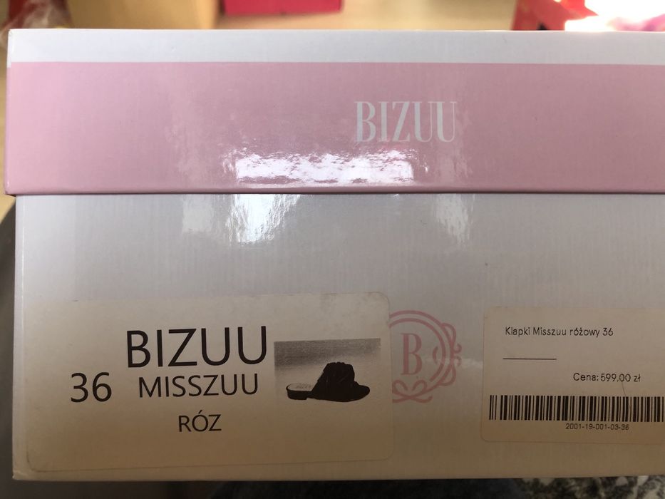 bizuu misszu klapki buty oryginał nowe 36 róż 35 23cm