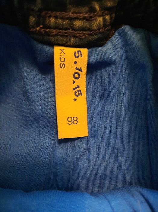 Spodnie 5 10 15 jeansowe ocieplane rozm. 98