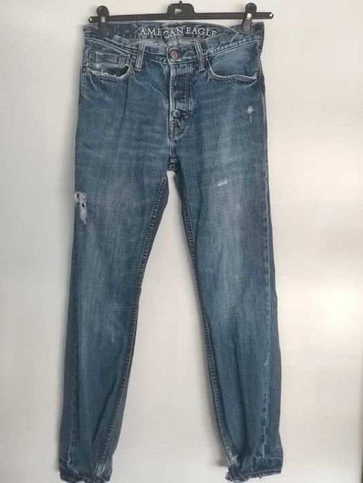 Spodnie American Eagle, jeansy, przetarcia, rozmiar S
