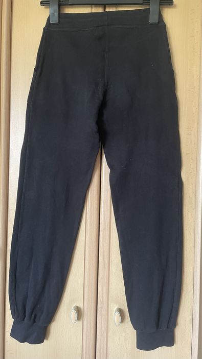 Czarne spodnie dresowe, bawełniane, XS