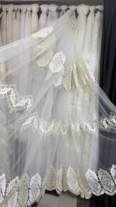 Тюль кусок 4.85м - 1290грн розпродаж грек сітка акція тюлі опт штори штора