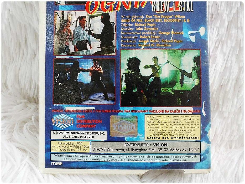 Kaseta VHS Film ''Pierścień Ognia II'' Krew i Stal Film Video ORYGINAŁ