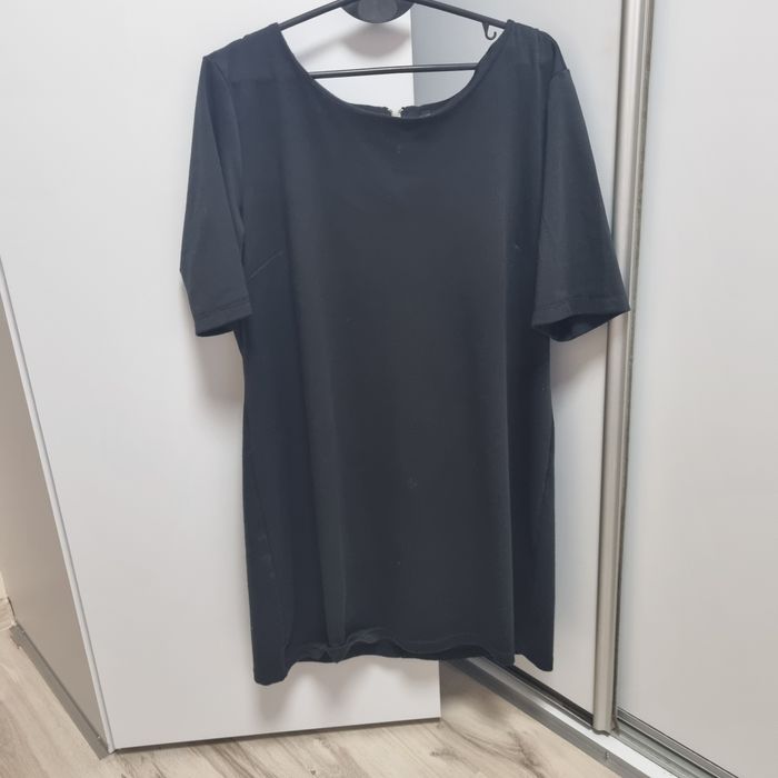 Sukienka mała czarna zamek zip midi