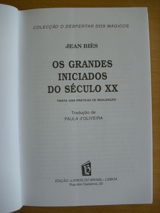 Os Grandes Iniciados do Século XX de Jean Biès
