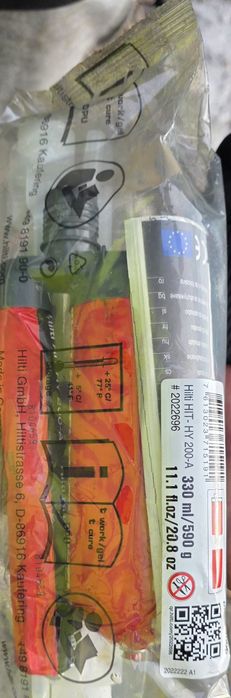 HILTI HY 200 KLEJ, Żywica , Kotwa Chemiczna Duza