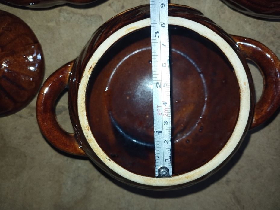 Горщики глиняні для запікання 6 шт.