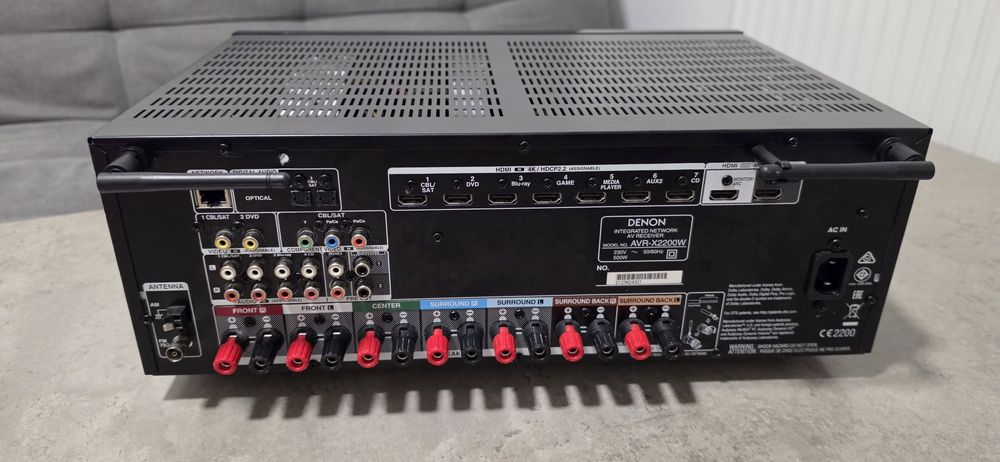 Denon AVR-X2200W 7.2 AV Receiver | Dolby Atmos | Wi-Fi | Bluetooth