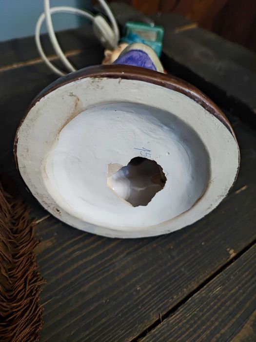 Ciekawa francuska stara lampa Vintage