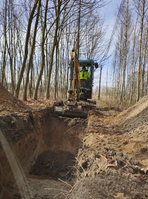 usługi minikoparką odwonienia transport HDS młot świder wiertnica