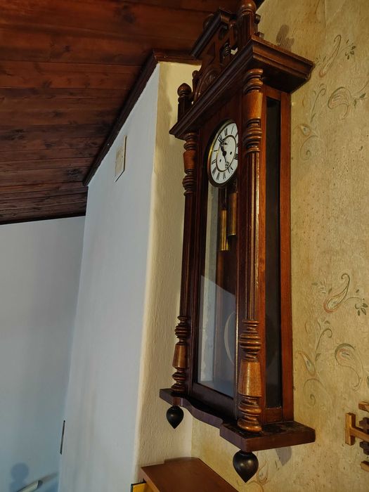 Stary zegar wiszący linkowy Firmy Gustaw Becker