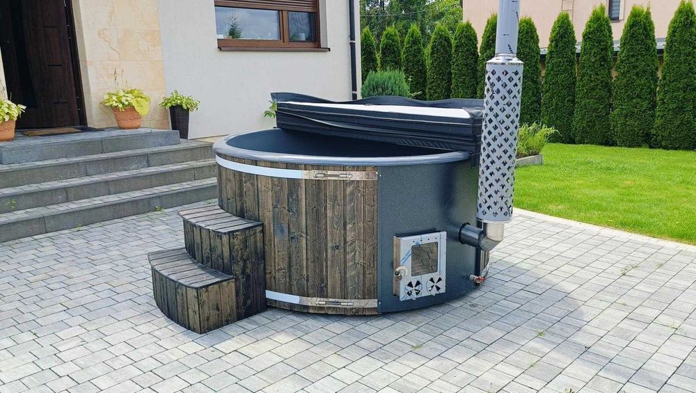 Balie ogrodowe z piecem na drewno, jacuzzi ogrodowe. Dostępne od ręki