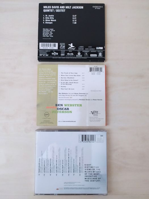 Jazz CD'S, Miles Davis, Ben Webster, J Coltrane