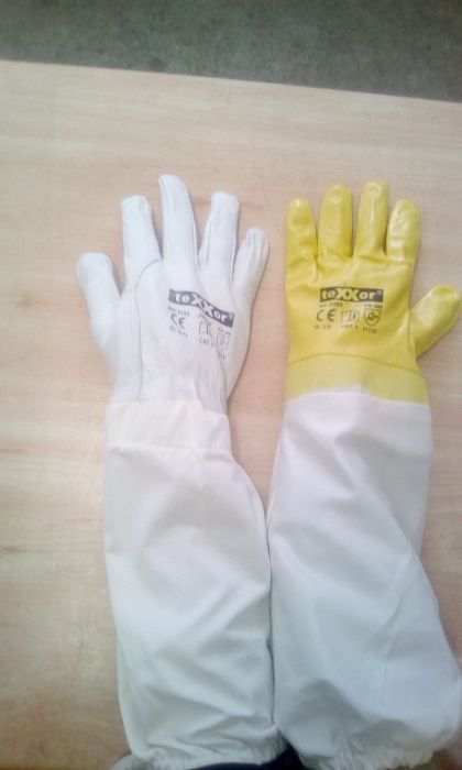 rękawice pszczelarskie skórzane miękka wytrzymała skóra