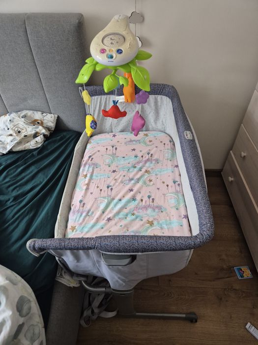 Dostawka łóżeczko dostawne turystyczne chicco next 2 me z materacem