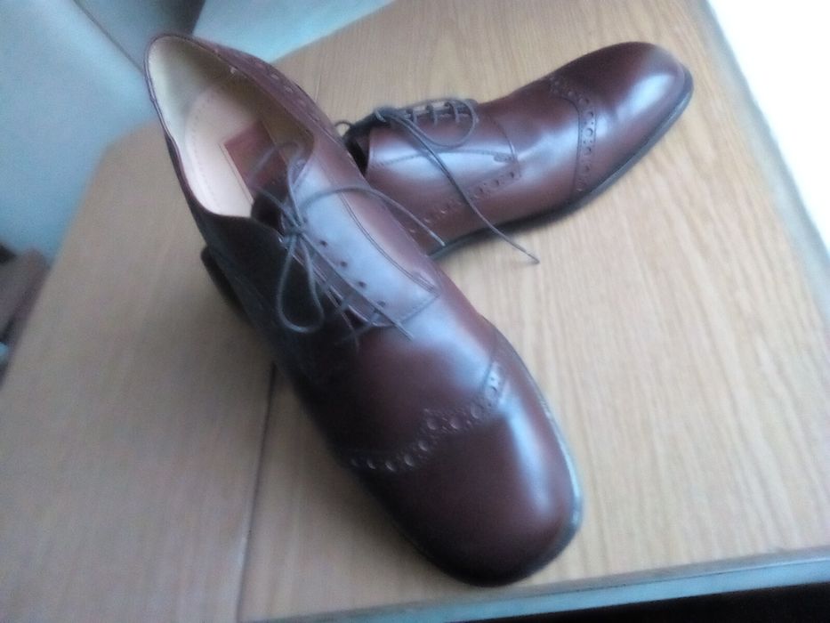 туфли броги новые Италия Apollo кожа р.45 (наш) оригинал hand-maid