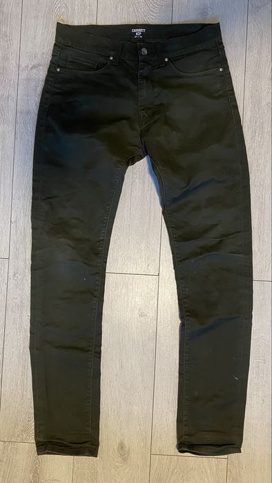 spodnie carhartt wip vicious pant rozmiar W31  L 34 ciemna zieleń khaki spody slim