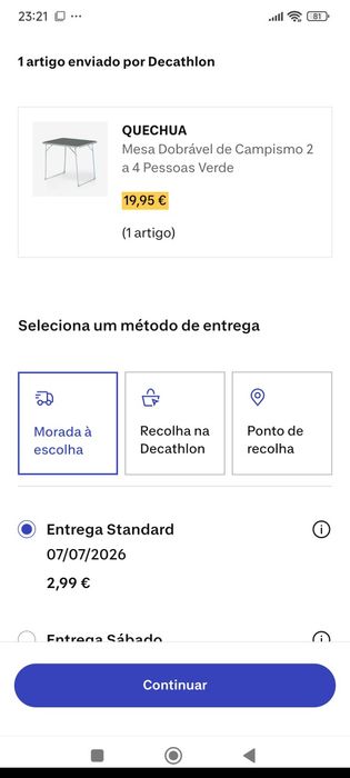 Mesa de campismo Decathlon