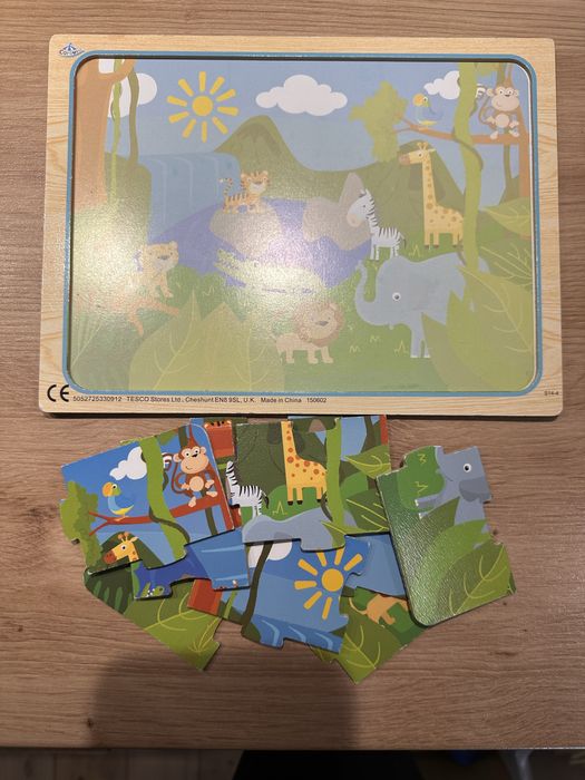 Drewniane puzzle Montessori