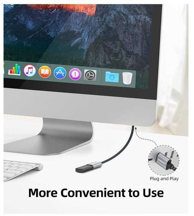 Kabel przedłużający USB A w oplocie 50cm SUNGUY