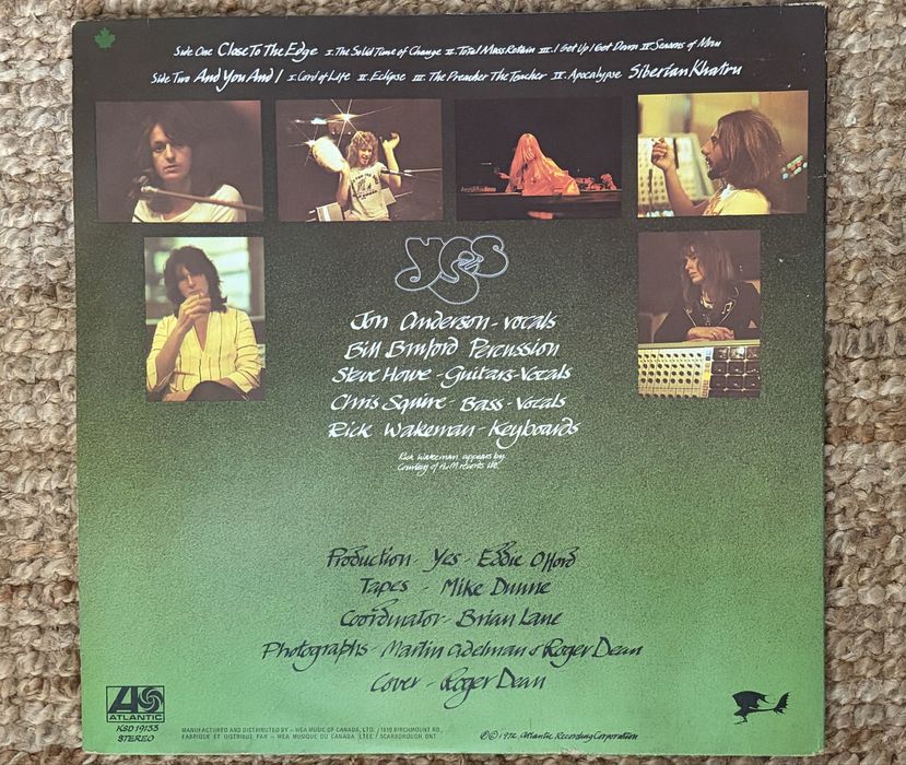 Yes - „Close to the Edge” - płyta winylowa