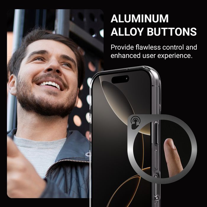 Etui do iPhone 16 Pro Max MagSafe Crong Clear MAG Pro czarny