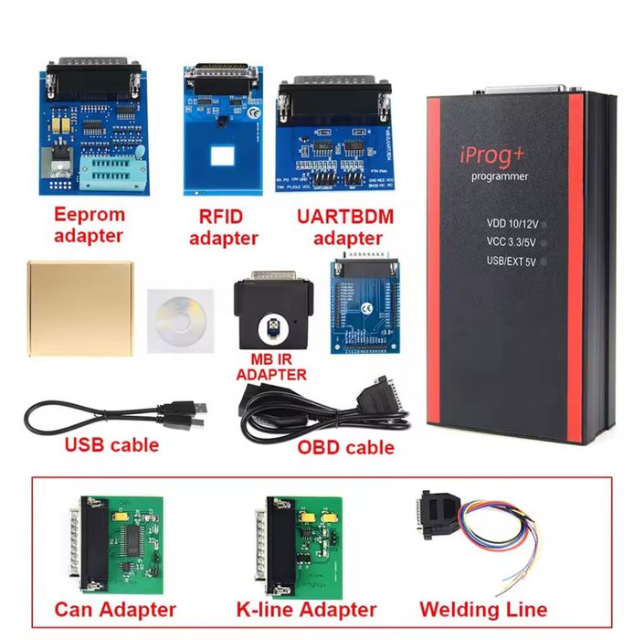 Програматор iProg + комплект 7 адаптерів