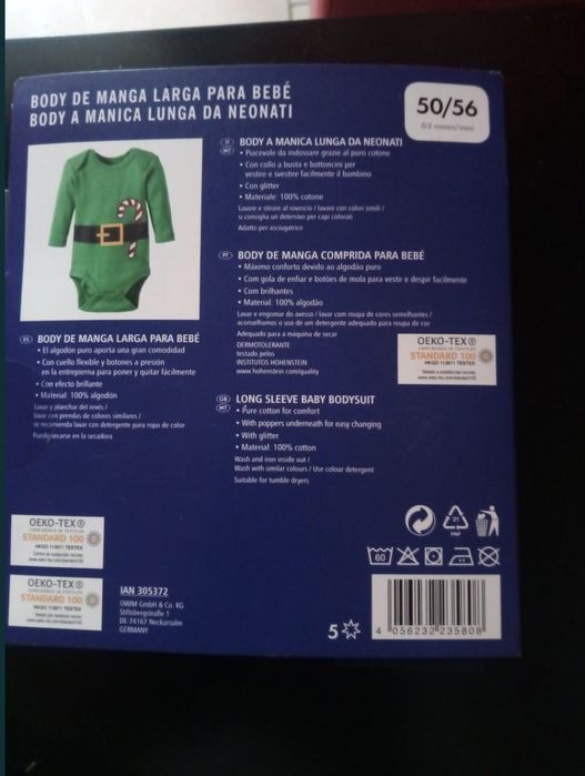 Body bebé Natalício