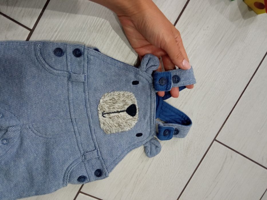 Ubranka rozm 56 ogrodniczki wełniane spodenki