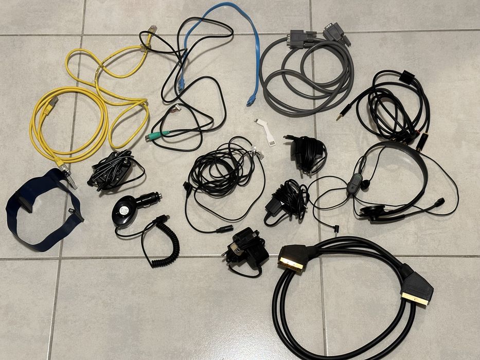 Kable różne Cinch Micro USB Jack Lightning RJ45 5m VGA Xbox SATA