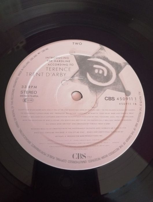 Disco de Vinil Trent D'arby 1987