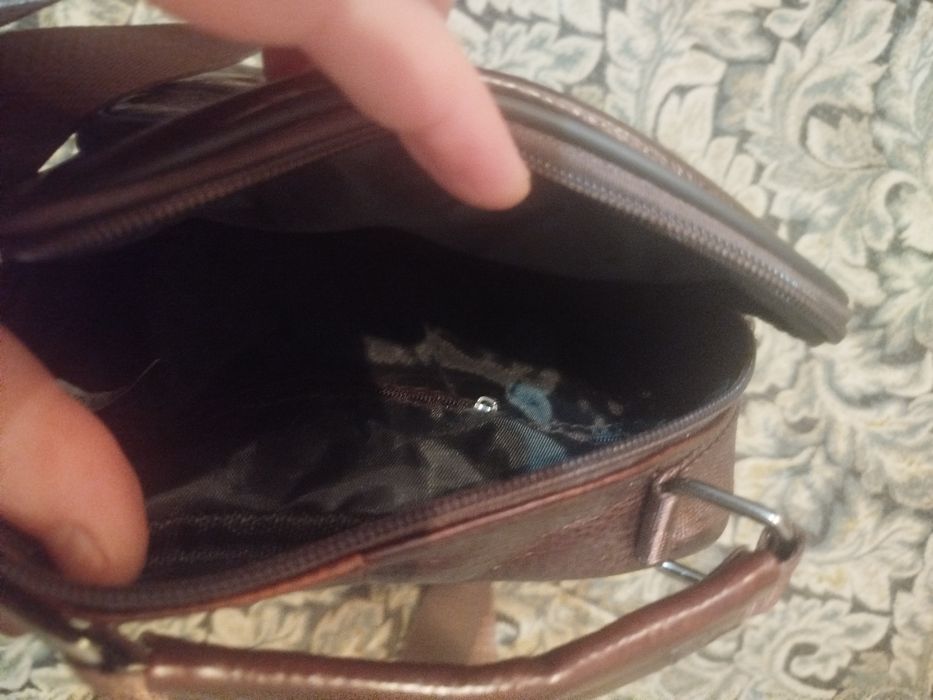 Мужская сумка кожаная на плечо, барсетка