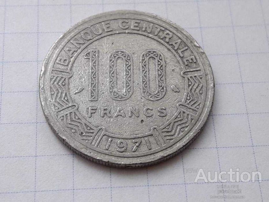 Чад 100 франків, 1971