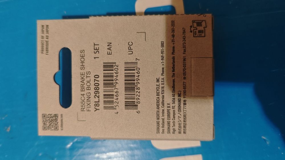 Shimano wsuwki szosowe, szczęki, hamulec R55C4 do karbonu