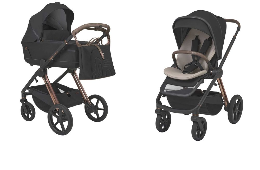 Espiro Miloo 2.0 4w1 wózek+spacerówka + fotelik + baza  obrotowa