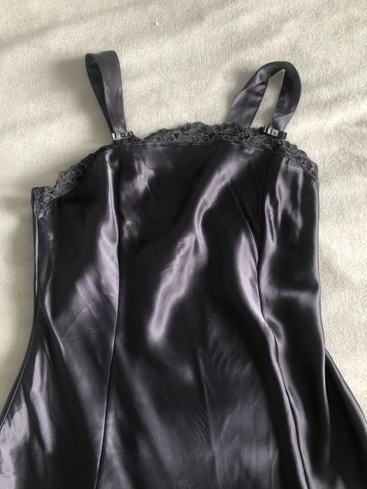 Szara długa koszula nocna damska bielizniana