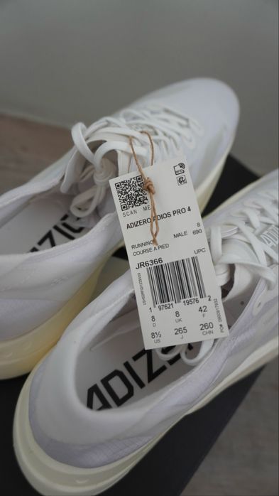 Оригінал Adidas Adizero Adios Pro 4 JR6366 42 розмір Адідас бігові