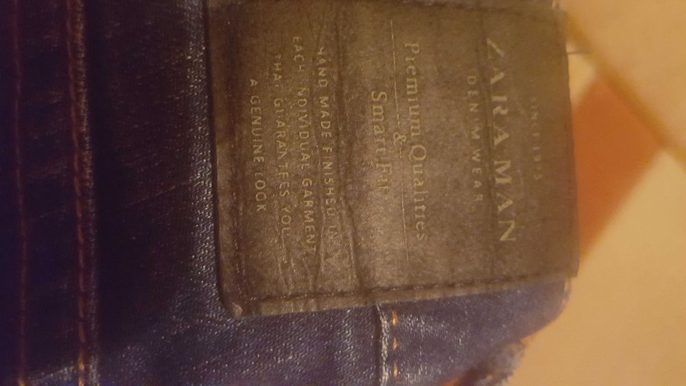 Spodnie jeansy granatowe Zara Men rurki męskie młodzieżowe