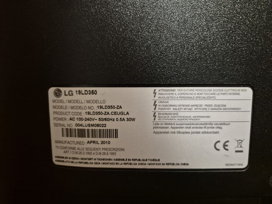 TV LG 19" 19LD350 com HDMI