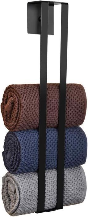Wieszak na ręczniki czarny 40cm