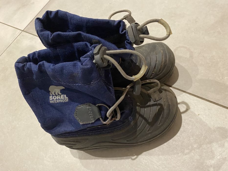 Buty sorel 25 -14 cm sniegowce niebieski z wkladka