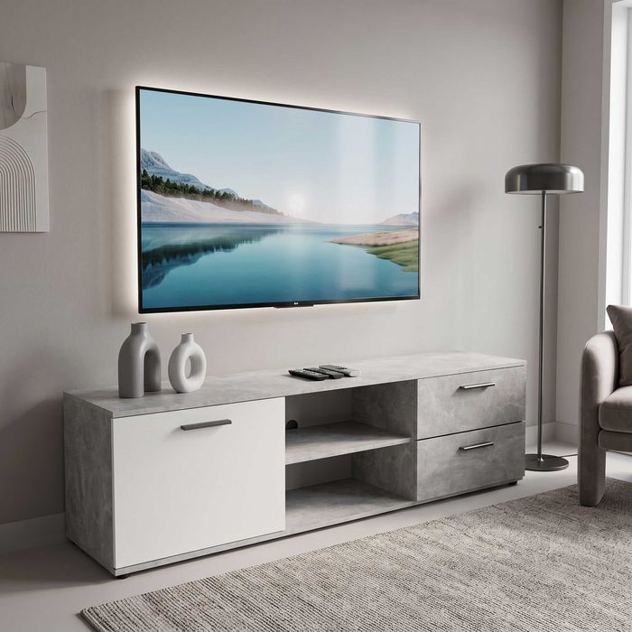 Szafka RTV nowoczesna do salonu, szafka pod telewizor, 160 x 50 x 35cm Nowa producent