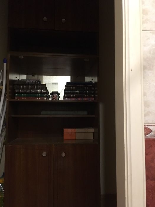 Шкаф с зеркальной полкой