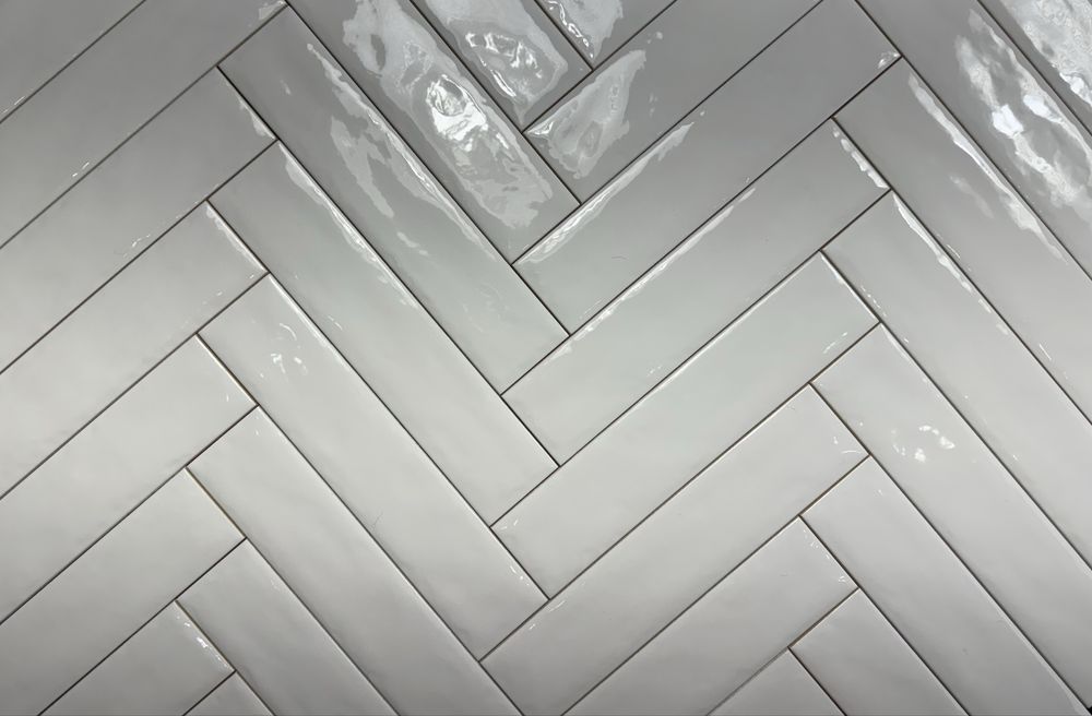 AZARIO Plytki Uniwersalna cegielka 6,5 x 29,8 Bianco Struktura połysk