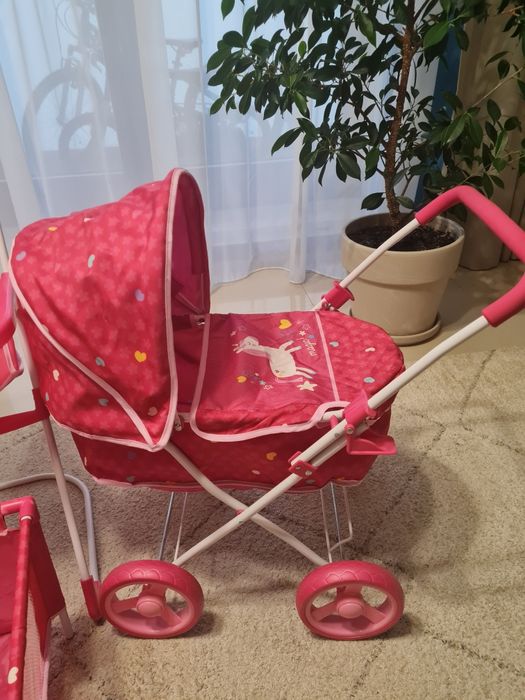 Wózek, łóżeczko i krzesełko do karmienia dla lalki