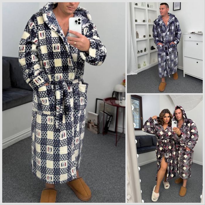 Мужской+Женский теплый халат/Чоловічий+Жіночий теплий халат А