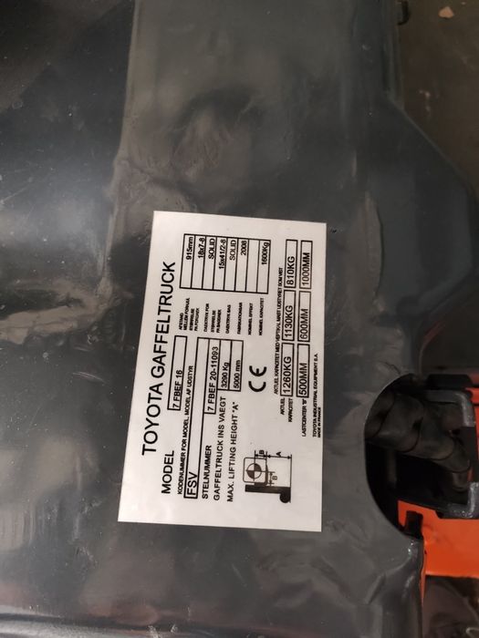 Toyota 7FBE16, навантажувач, електричний